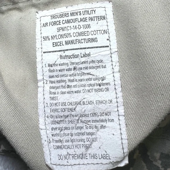 USAF Air Force ABU Tiger Stripe Camo Cargo Shorts Mens 34 Military Cut-Offs - Picture 5 of 16